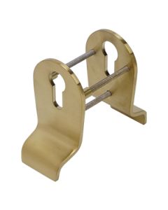 BLU, Classic Euro Cylinder Pull, Back to back, Up to 60mm Door Thickness, 54 x 92.5 x 4mm, 316 Stainless Steel, PVD Satin Brass CP30-PSB