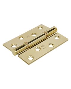 BLU, Butt Hinge Square Corner, 102 x 76 x 3mm, 316 Stainless Steel, PVD Polished Brass (Screws Included) HQ4-PPB