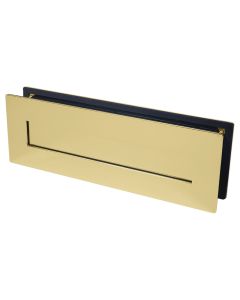 BLU, Sleeved Letter Plate, 330 x 110mm, Up to 68mm Door Thickness, 316 Stainless Steel, PVD Polished Brass LP400-PPB