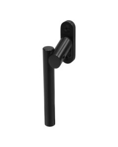 BLU, Contemporary Window Espagnolette Handle - Cranked, Left Hand, 40mm Spindle Length, 316 Stainless Steel, PVD Satin Black SST87-40-LH-PBK