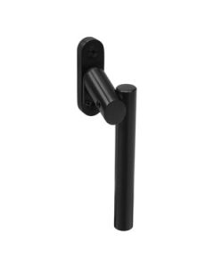 BLU, Contemporary Window Espagnolette Handle - Cranked, Right Hand, 40mm Spindle Length, 316 Stainless Steel, PVD Satin Black SST87-40-RH-PBK