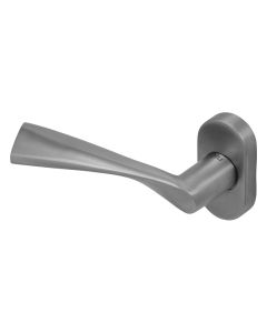 BLU, Wing Lever Door Handle on Oval Rose, 32.2 x 71.8 x 10.5mm, 316 Satin Stainless Steel WH990B-SSS