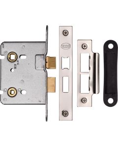 M.Marcus YKBL3N-PC&PN New York Bathroom Lock 3" (from edge of door to back of lock) Polished Chrome/Nickel Finish