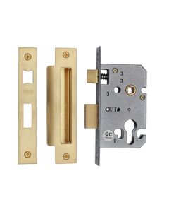 York EuroProfile Sashlock 3" 76mm Satin Brass Finish YKSLE3N-SB