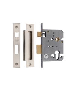 York EuroProfile Sashlock 3" 76mm Satin Nickel/ Chrome Finish YKSLE3N-SN&SC