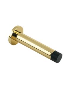 Zoo Hardware ZAB09 Door Stop - Cylinder c/w Rose 80mm Polished Brass