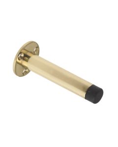 Zoo Hardware ZAB09B Door Stop - Cylinder with Rose 90mm - Face Fix Polished Brass