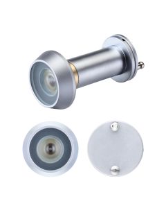Zoo Hardware ZAB30SC Door Viewer with Glass Lens - 14mm dia - 180 deg. Angle of Vision - Suitable for 35-55mm Doors Satin Chrome