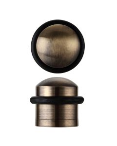 Domed Floor Mounted Door Stop-31mm Diameter 35mm Proj-Antique Brass Zoo Hardware-ZAB86AB