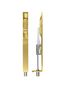 Zoo Hardware ZAS03-PVD-SB Door Handle Action Flush Bolt - Square 20 x 200mm - PVD Satin Brass