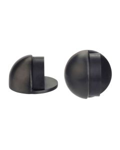 Zoo Hardware ZAS06-PVDGH Door Stop - Floor Mounted Oval - 45mm dia PVD Graphite Finish