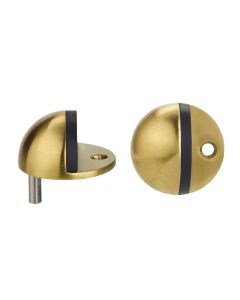 Zoo Hardware ZAS06B-PVDSB Door Stop Floor Mounted - Oval -  PVD Satin Brass