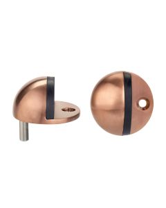 Zoo Hardware ZAS06B-TRG Door Stop Floor Mounted - O val- Tuscan Rose Gold