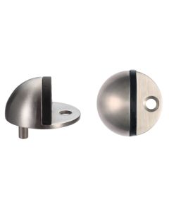 Zoo Hardware ZAS06CSS Door Stop - Floor Mounted Oval - 40mm Satin Stainless