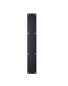 Finger Plate-Blank Rounded Corner 75mm x 475mm-MB-Matt Black Zoo Hardware-ZAS32RC-MB