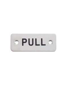 Zoo Hardware ZAS34SS Rectangular Pull Sign - 75 x 30mm Satin Stainless