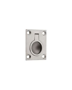 Zoo Hardware ZAS43SS Flush Ring Pull - 48 x 38mm Satin Stainless