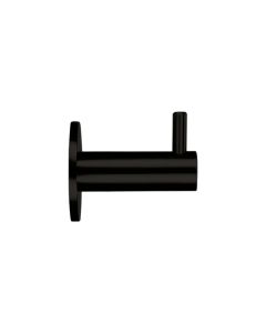 Wall Mounted Hook With Rose-Matt Black Zoo Hardware-ZAS75-MB
