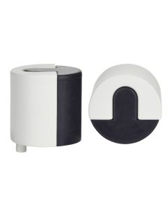 Zoo Hardware ZAS86-PCW Door Stop Floor Mounted - Round - Powder Coated Matt White