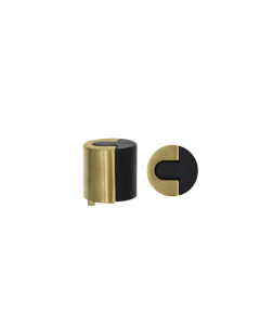 Zoo Hardware ZAS86-FSB Door Stop Floor Mounted - Round - Favo Satin Brass