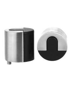 Zoo Hardware ZAS86SS Door Stop Floor Mounted - Large Round - 40mm dia Satin Stainless