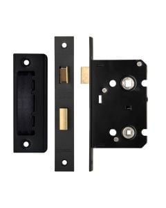 Vier ZBC64PCB Bathroom Lock 2.5" - 57mm c/c Powder Coat Black
