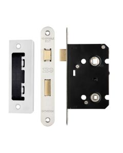 Vier ZBC64RSS Bathroom Lock 2.5" - 57mm c/c - Radius Forends Satin Stainless