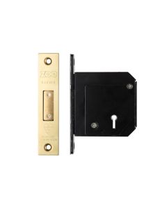 Zoo Hardware ZBSCD80PVDKA British Standard 5 Lever Deadlock - 80mm c/w Esc - Keyed Alike - Chubb Retro Fit 3G114 Pvd