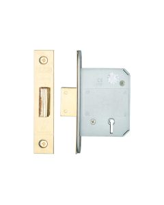 Zoo Hardware ZBSD64PVDKA British Standard 5 Lever Deadlock - 64mm - Keyed Alike Pvd