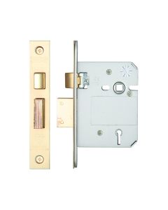 Zoo Hardware ZBSS76PVDKA25 British Standard 5 Lever Sashlock - 76mm - Keyed Alike Pvd