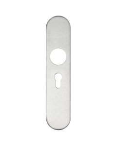 Zoo Hardware ZCS31EPRSS Radius Cover plate for 19 mm and 22mm RTD Lever on Backplate - Euro Profile 47.5mm Satin Stainless