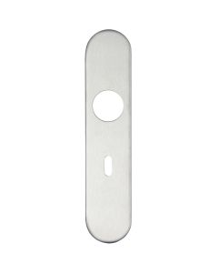 Zoo Hardware ZCS31RSS Radius Cover plate for 19 mm and 22mm RTD Lever on Backplate - Lock 57mm Satin Stainless