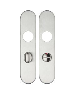 Zoo Hardware ZCS33RSS Radius Cover plate for 19 mm and 22mm RTD Lever on Backplate - Bathroom 57mm Satin Stainless
