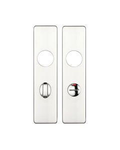 Zoo Hardware ZCS43PS Cover plate for 19 mm RTD Lever on Short Backplate - Bathroom 57mm - 45mm x 180mm PSS Polished Stainless