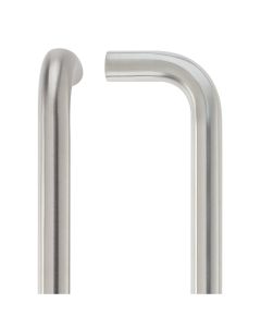 Zoo Hardware ZCSD150BS 19mm D Pull Handle - 150mm Centers - Grade 304 - Bolt Through Fixings Satin Stainless