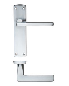 Zoo Hardware ZCZ012SC Leon Lever Latch Backplate 170mm x 40mm Satin Chrome