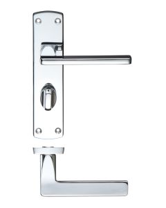 Zoo Hardware ZCZ013CP Leon Lever Bathroom (57mm c/c) On Backplate 170mm x 40mm Polished Chrome