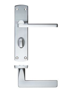 Zoo Hardware ZCZ013SC Leon Lever Bathroom (57mm c/c) On Backplate 170mm x 40mm Satin Chrome