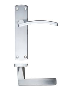 Zoo Hardware ZCZ032SC Toledo Lever Latch on Backplate 170mm x 40mm Satin Chrome