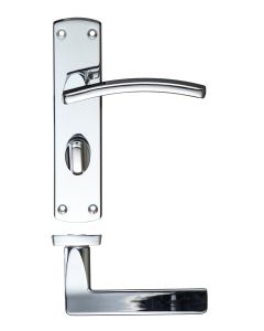 Zoo Hardware ZCZ033CP Toledo Lever Bathroom (57mm c/c) On Backplate 170mm x 40mm Polished Chrome