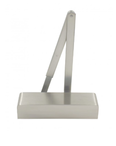 Overhead Door Closer Power Adjustable Size 2-4 Matching Finish ArmsetFig 6 Bracket and SS304 Semi Radius Cover SSS Finish-Satin Stainless Steel Zoo Hardware-ZDC0024A-SSS