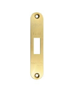 Zoo hardware Radius Forend, Strike and Escutcheon Pack For ZFB01 Fire Brigade Lock PVD Polsihed Brass ZFBAP01-R-PVDPB
