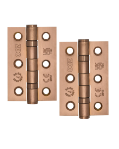 Zoo Hardware Door Hinges Stainless Steel Ball Bearing Grade 7 Certifire UKCA/CE 76mm PVD Bronze