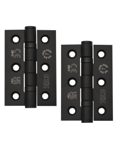 Zoo Hardware ZHSS232PCB Stainless Steel Door Hinge 3"x2"x2mm Powder Coated Black