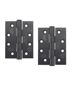 Zoo Hardware ZHSS243-MB Grade 13 Hinges - Ball Bearing 102mm x 76mm x 3mm Square Corner - Matt Black