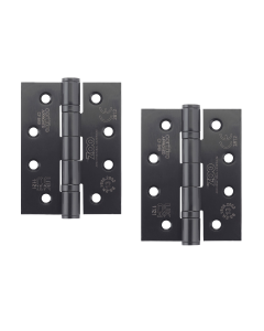Zoo Hardware ZHSS243PCB Grade 13 Ball Bearing Hinge Stainless Steel - Grade 201 - 102 x 76 x 3mm Powder Coat Black