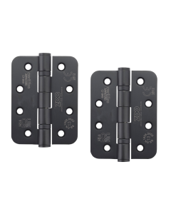 Zoo Hardware ZHSS243R-MB Grade 13 Hinges - Ball Bearing 102mm x 76mm x 3mm Radius Corner - Matt Black