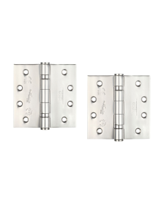 Zoo Hardware ZHSS244P Grade 13 Ball Bearing Hinge Stainless Steel - Grade 201 - 100 x 100 x 3mm Polished Stainless