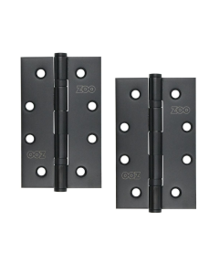 Zoo Hardware ZHSS63MB Slim Knuckle Bearing Hinge Stainless Steel - Grade 201 - 102 x 63 x 2.5mm - Matt Black