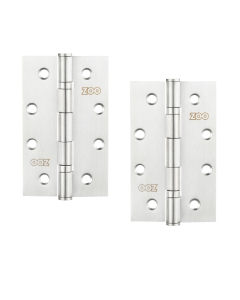 Zoo Hardware ZHSS63PVDPN Slim Knuckle Bearing Hinge Stainless Steel - Grade 201 - 102 x 63 x 2.5mm Polished Nickel